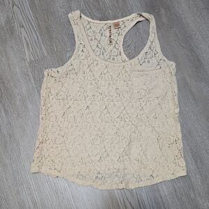 Eyeshadow Cream Lace Tank Top Size Small